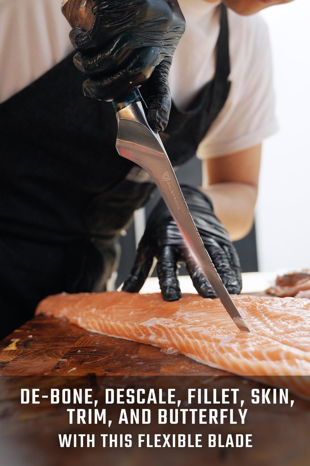 Celestial resin handle on the Dalstrong Valhalla fillet knife.