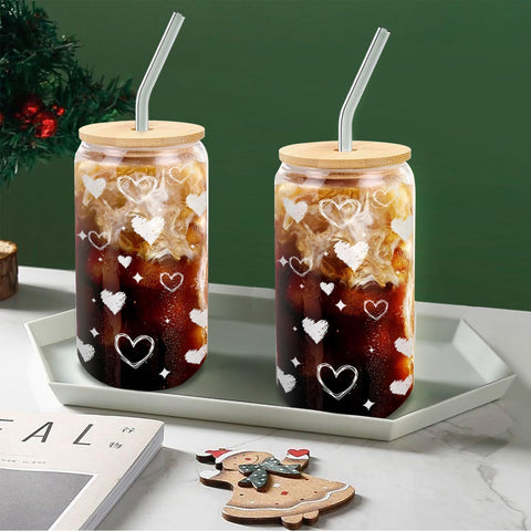 DAMCONME glass straws 2-pack for reusable sipping