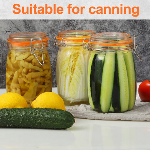 DANALLAN stackable kitchen jar saves shelf space.