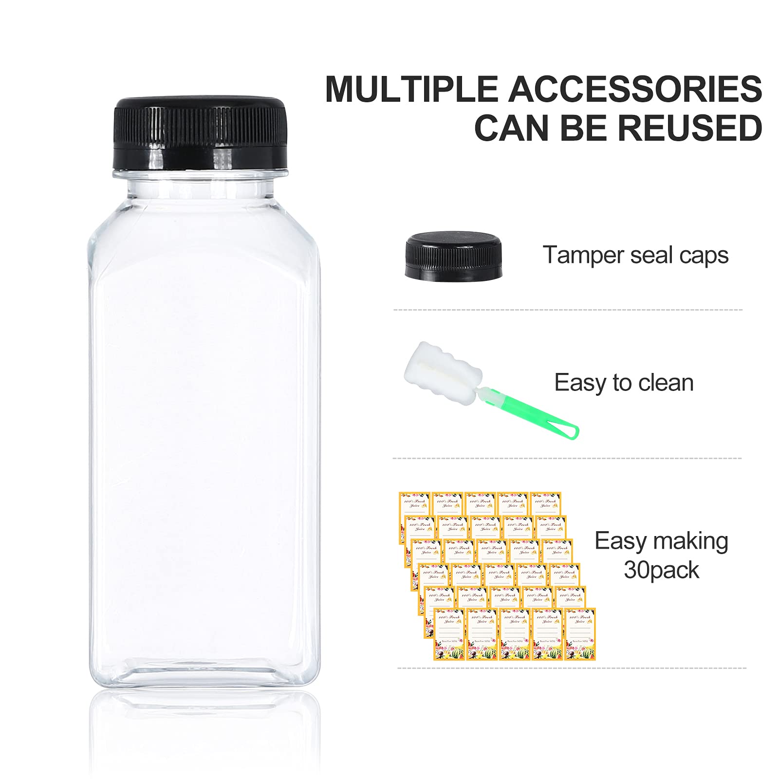 DANALLAN transparent bottle emphasizes durability while keeping contents visible