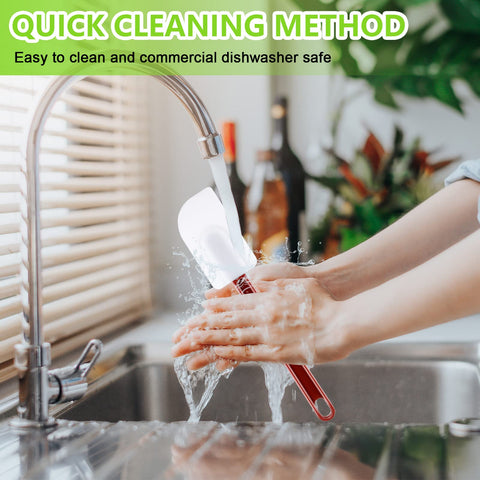 Dandat 10-inch silicone spatula for spreading icing and scraping bowls.