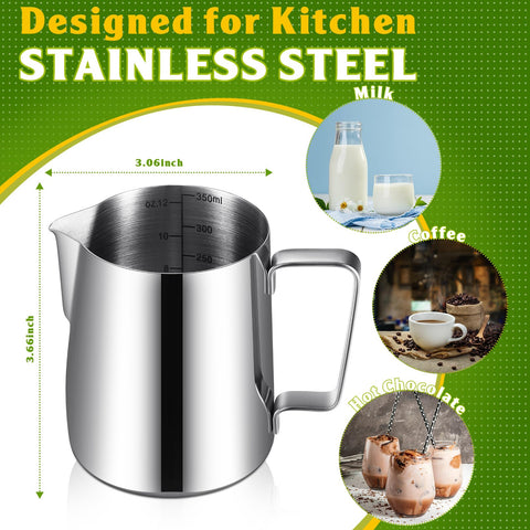Dandat pitcher with 304 stainless steel construction for durability.