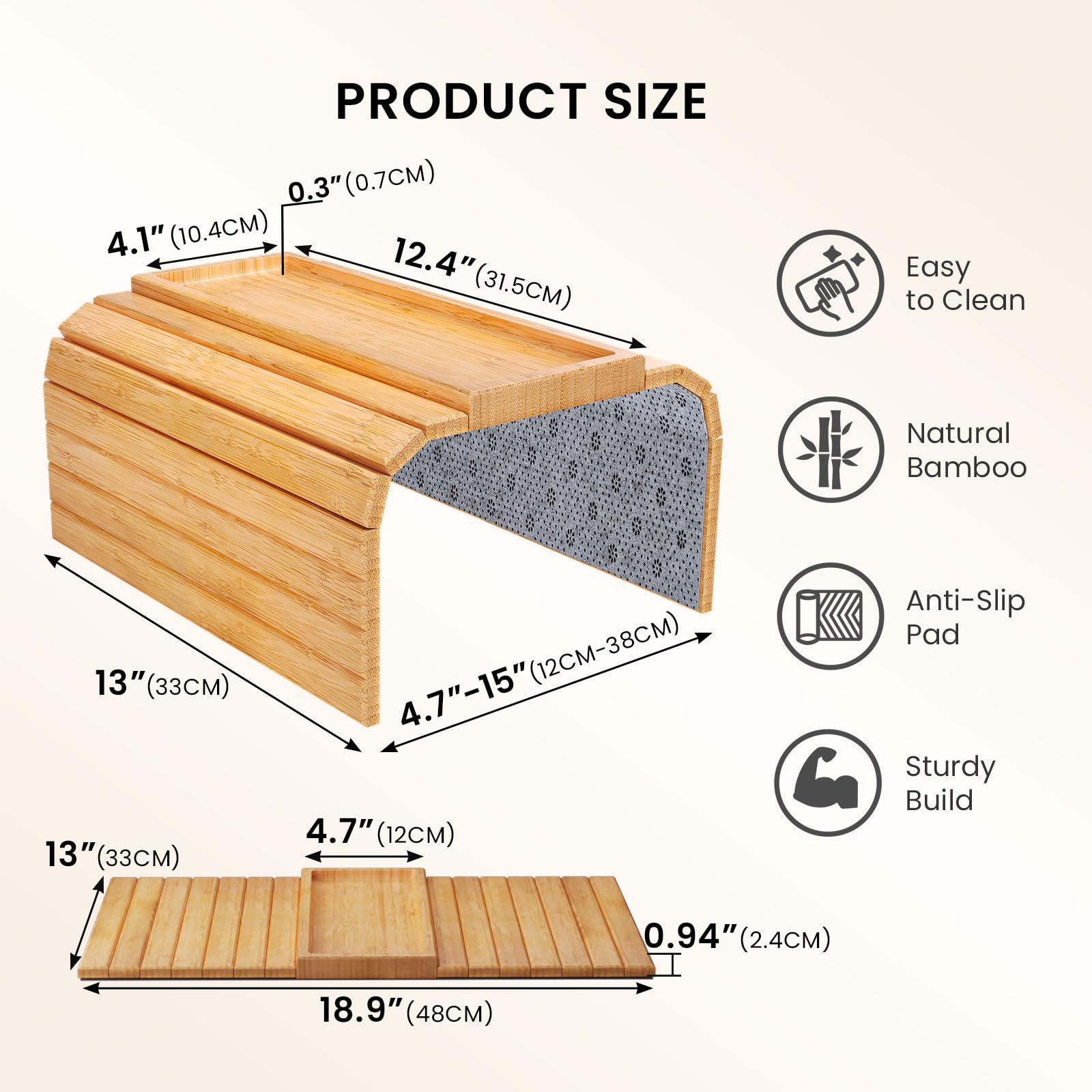 Danfoxer bamboo tray laid flat doubles as a small platter