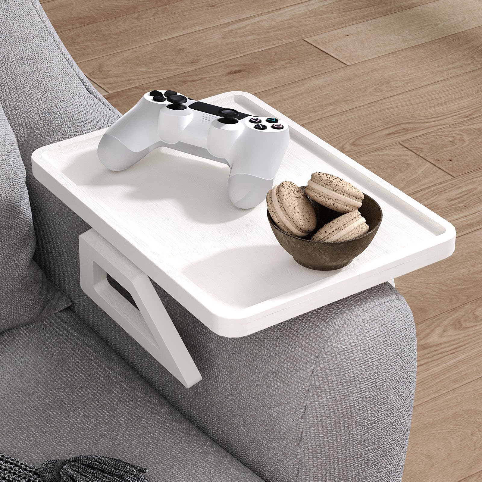 Danfoxer arm tray’s sturdy hinges support books, snacks, and devices securely.