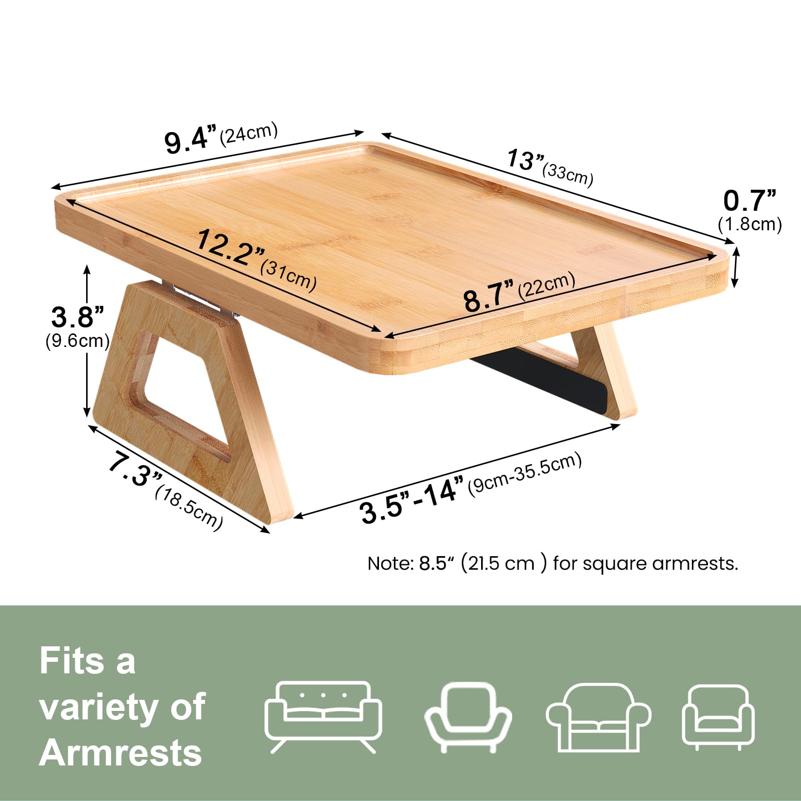 Danfoxer No-installation sofa tray ready to use straight away
