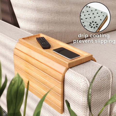 Danfoxer arm tray on a wide sofa for comfortable lounging