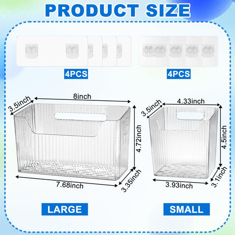 DANHMAO clear cabinet door bin shows contents at a glance for pantry or medicine cabinet