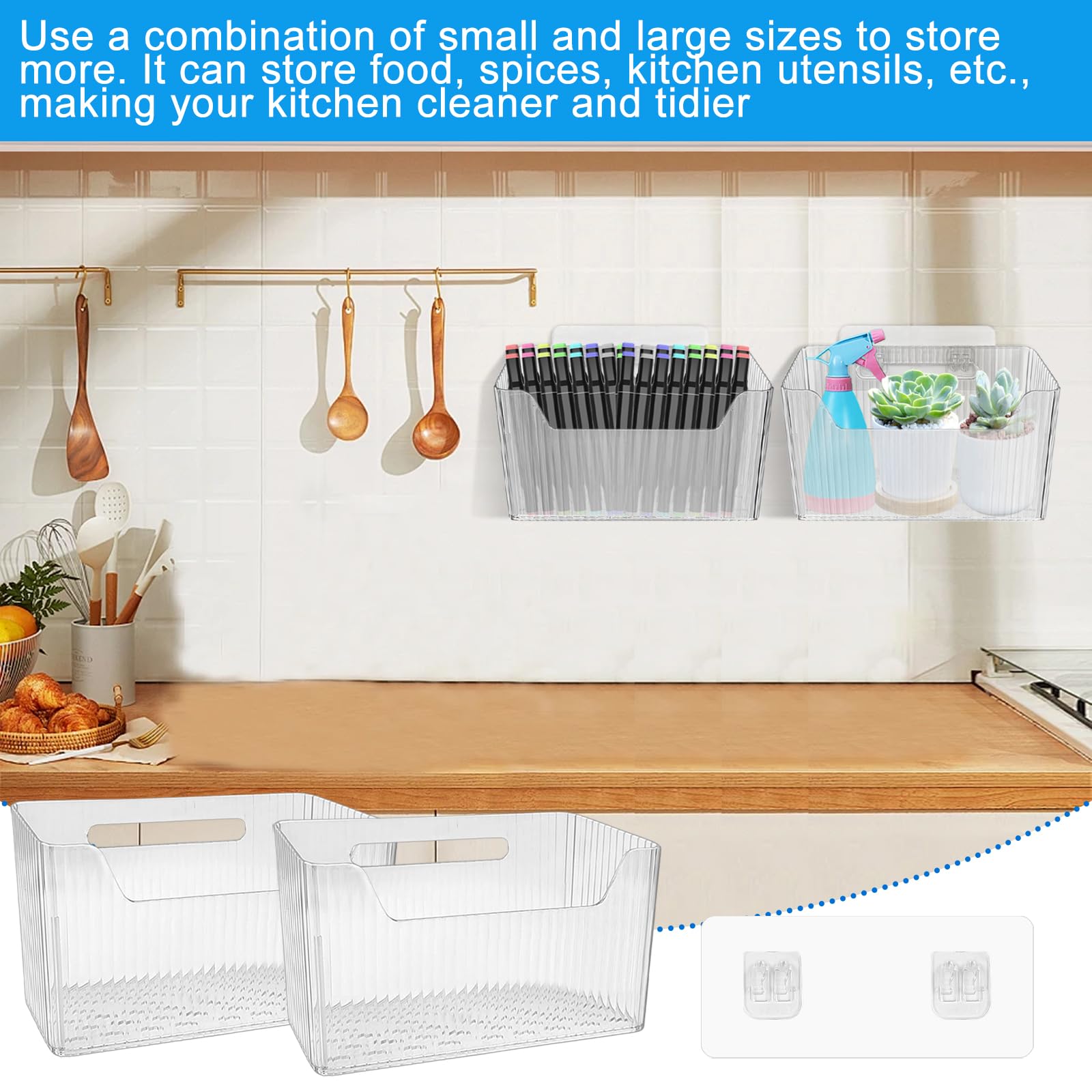 DANHMAO multipurpose storage bin suitable for pantry, bathroom, or desk