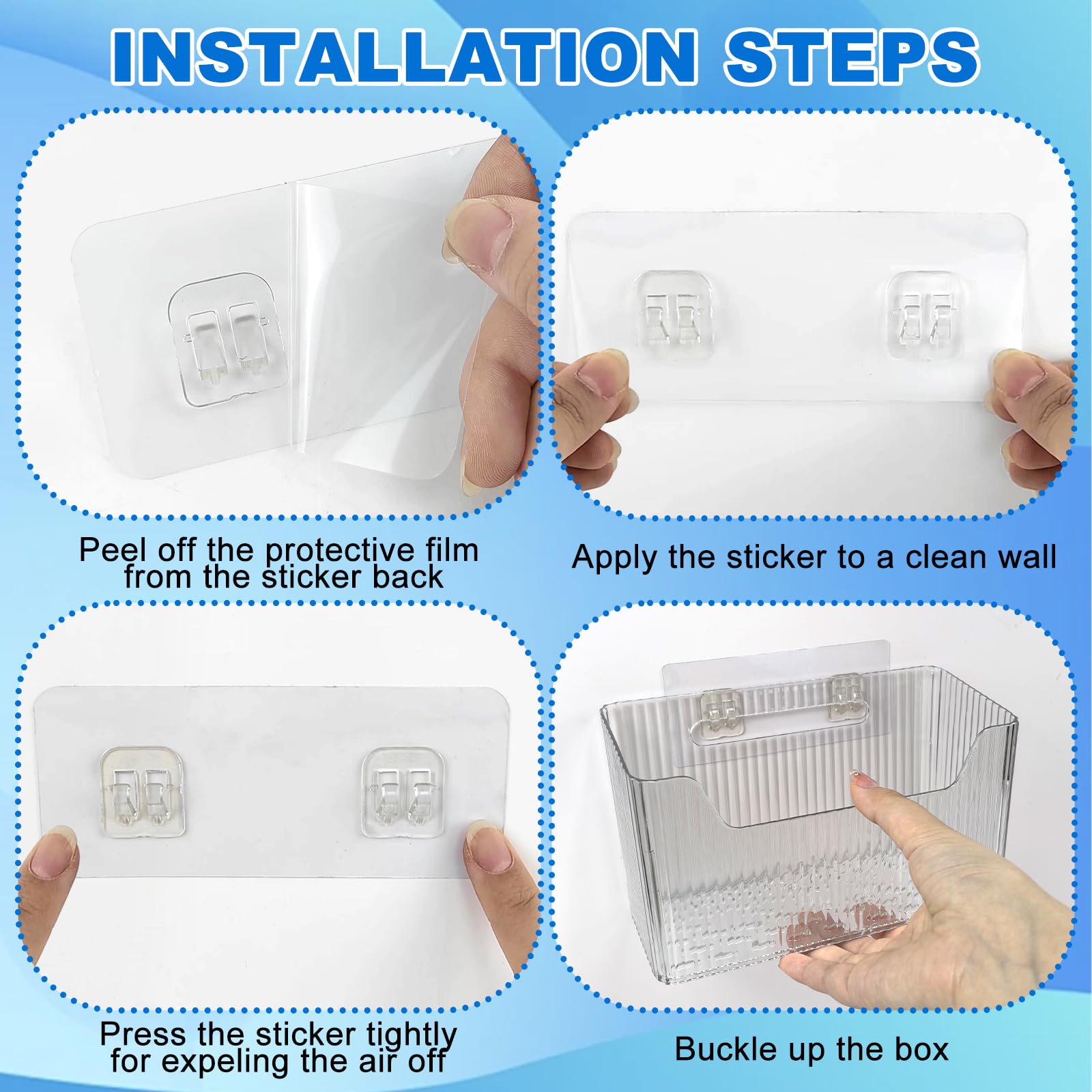 DANHMAO two sizes storage bin fits large and small items with clear visibility