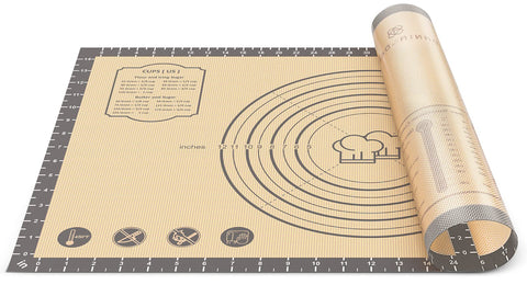 Dania & Dean baking mat 28x20 inch offers a large dough-prep surface.