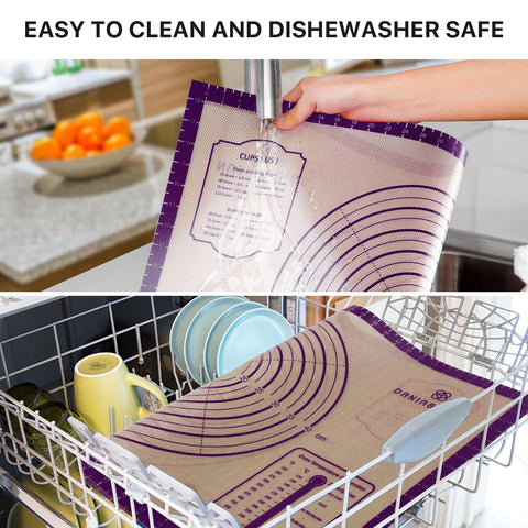 DANIA & DEAN dishwasher safe mat for quick cleanup after baking