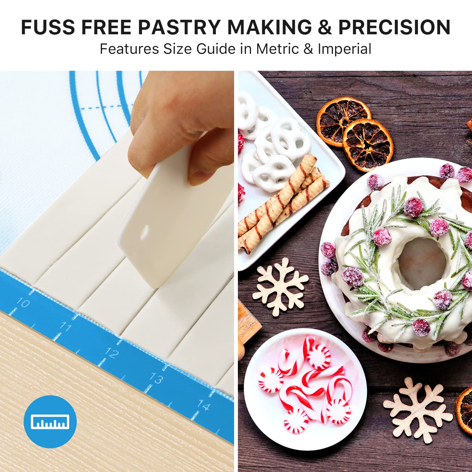 DANIA & DEAN cookie dough grid mat for even cuts