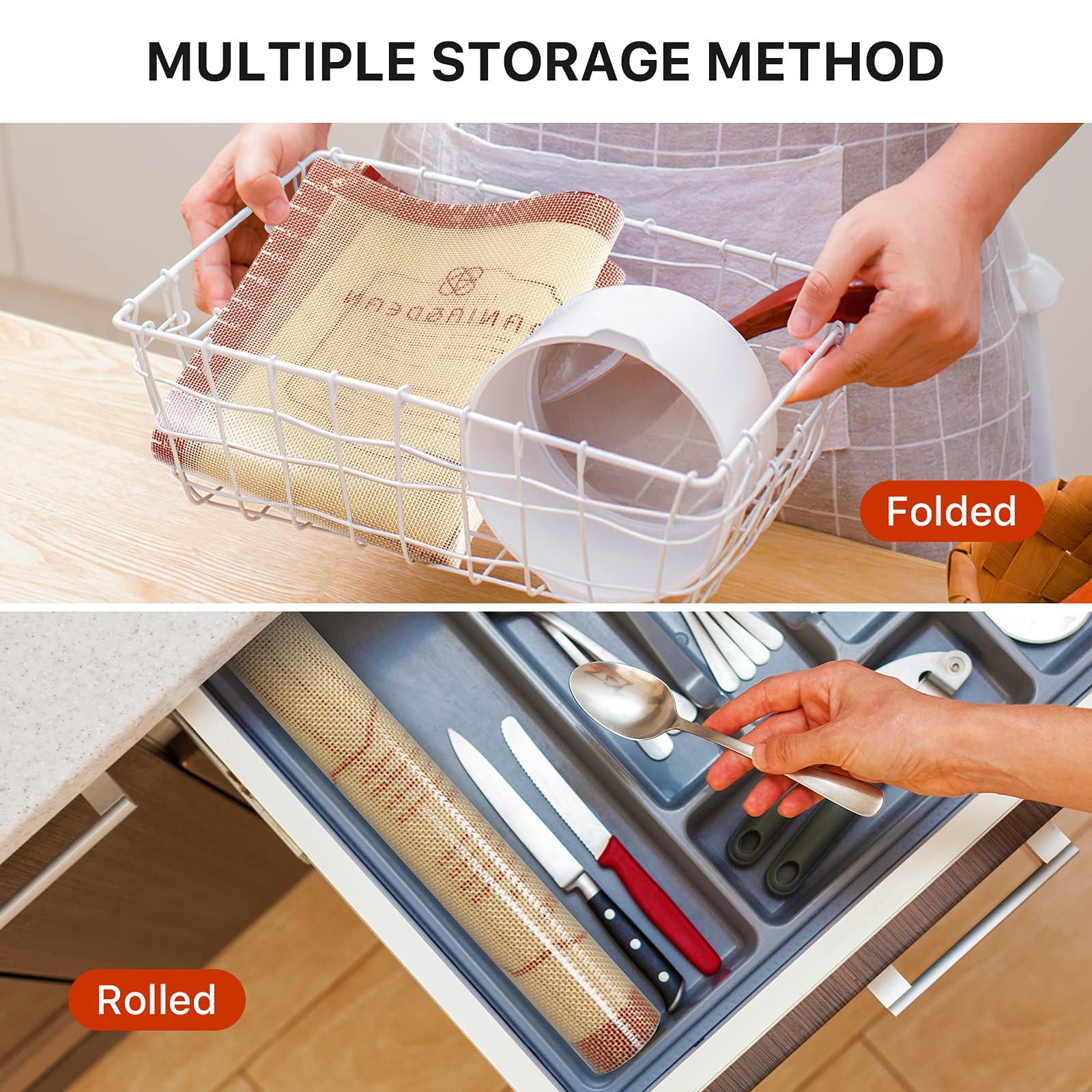 DANIA & DEAN dough-rolling surface provides even thickness and smooth release