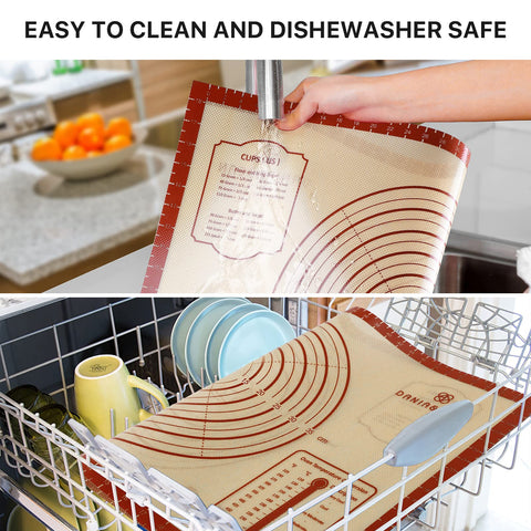 DANIA & DEAN food-grade silicone counter liner is reusable and easy to clean