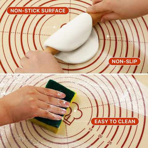 DANIA & DEAN measurement grid mat helps portion dough precisely during prep