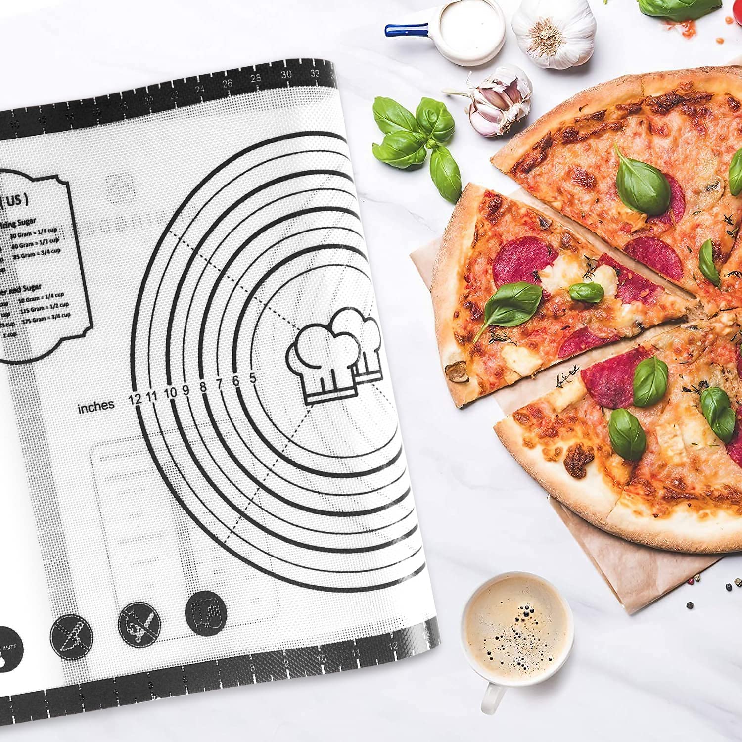 DANIA & DEAN Pastry Mat nonstick texture lets cookies release with minimal effort