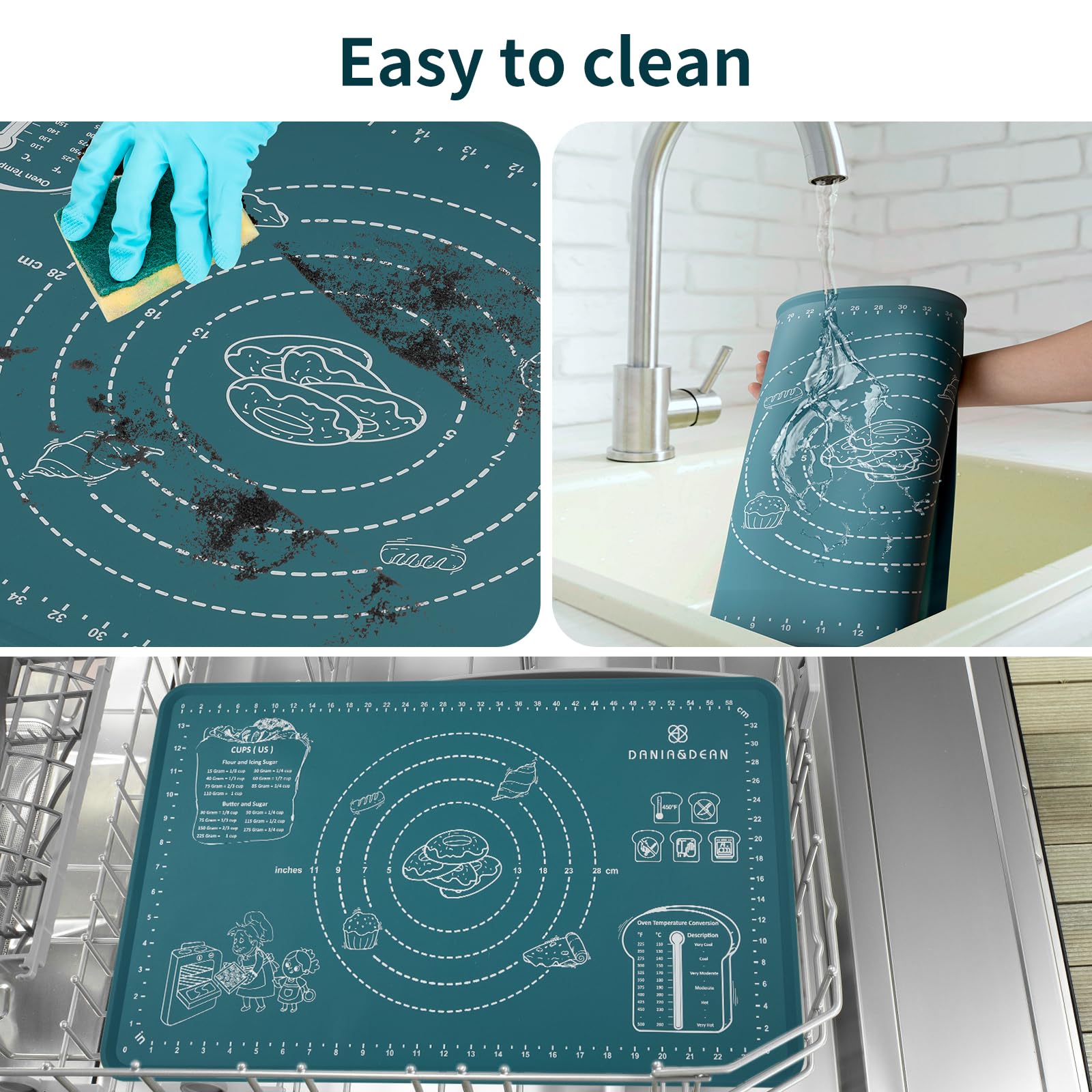 DANIA and DEAN clear printed metric and inch scales aid precise sizing