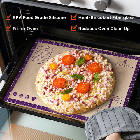 DANIA & DEAN silicone non-stick surface prevents dough from sticking