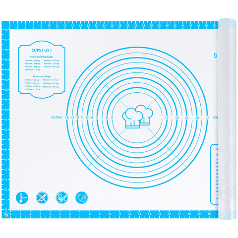 DANIA & DEAN silicone pastry mat with measurement grid for precise rolling