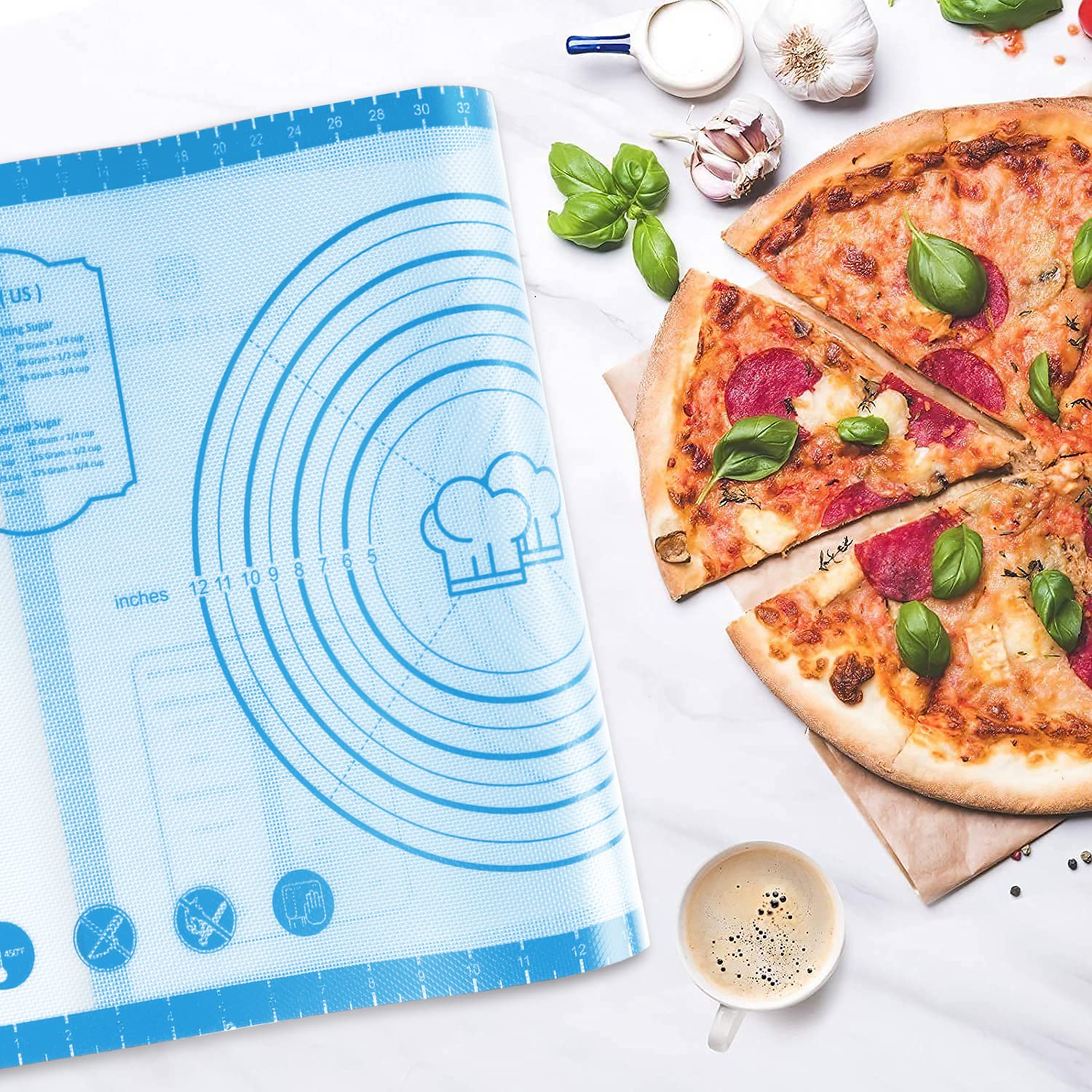 DANIA & DEAN silicone pastry mat nonstick surface for easy dough release