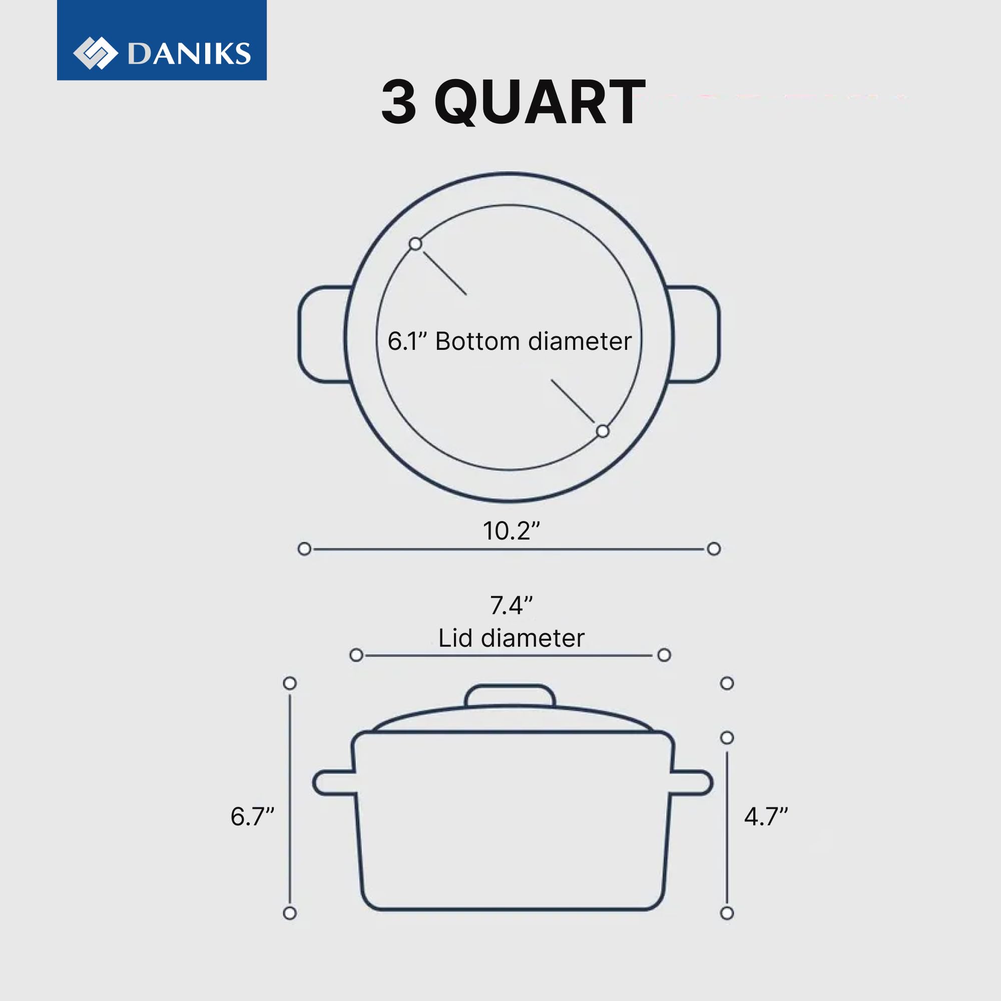 Daniks 18-0 stainless steel pot resists oxidation and maintains flavor