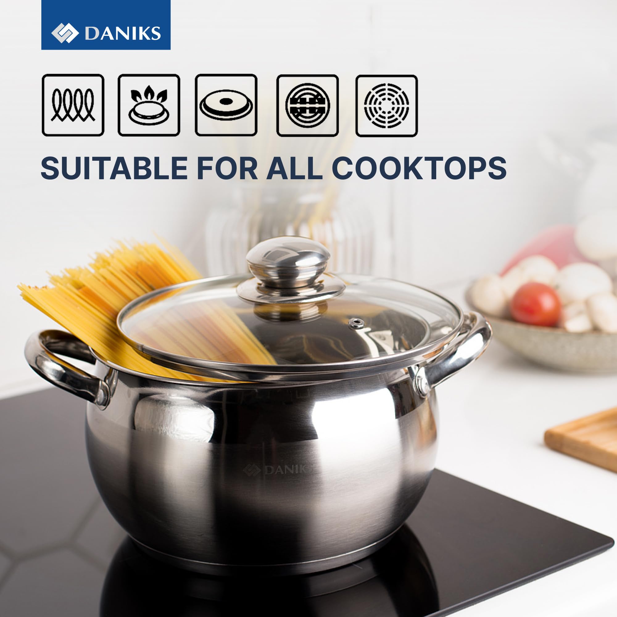 Daniks Classic stainless steel finish resists oxidation for daily use