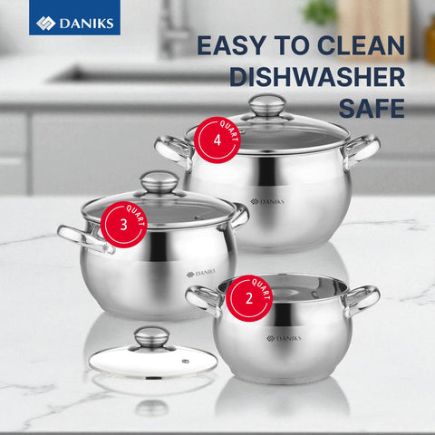 Daniks Classic tri-ply base provides even heat on induction stoves