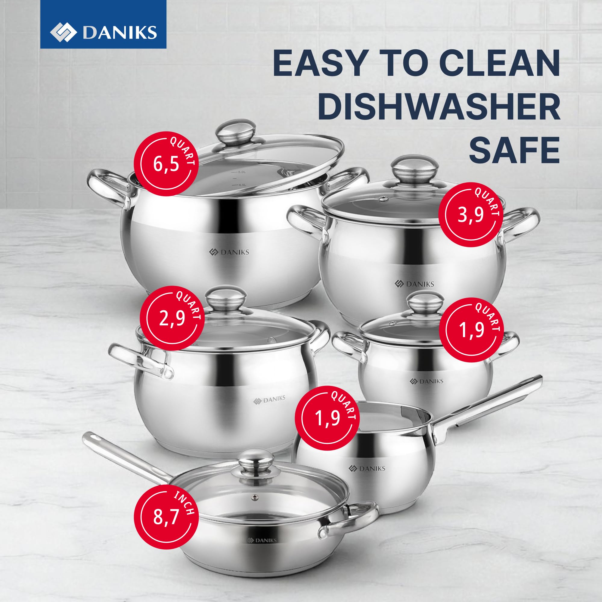 Daniks Classic 2qt saucepan without lid ideal for quick sauces