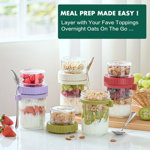 Danmu salad and snack jar keeps ingredients fresh.