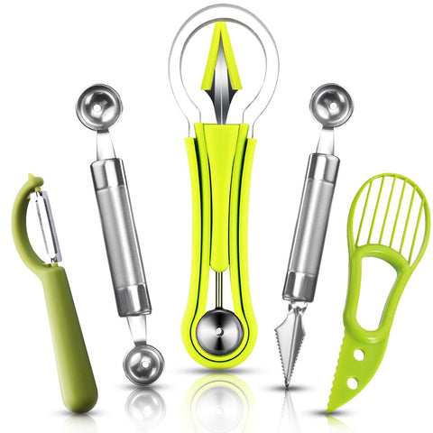 Daoeny 5-piece melon baller set for versatile fruit carving.