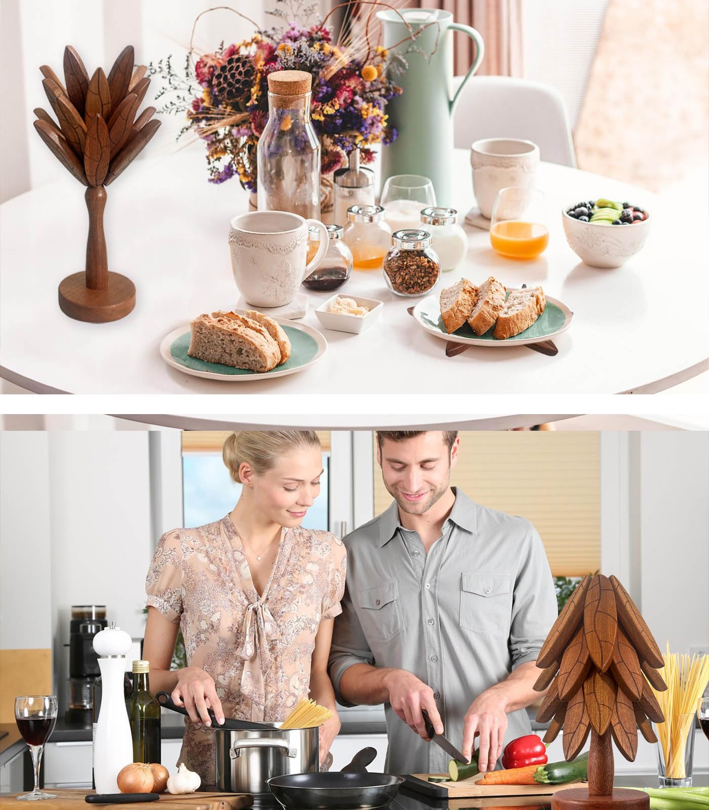 DAOLEMIJI Christmas tree trivet adds seasonal flair while guarding tabletops