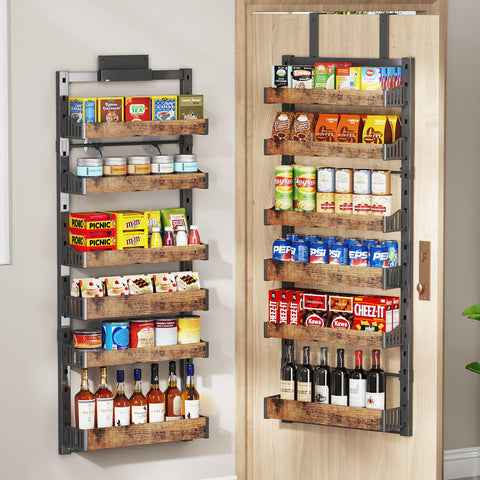DAOTENGQL 6-tier over-the-door organizer front view, maximizing pantry storage.