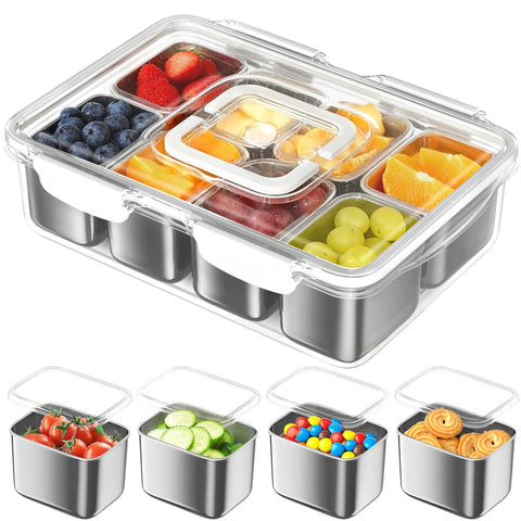 DAOTENGQL Snackle Box with eight compartments for organized snacking on the go