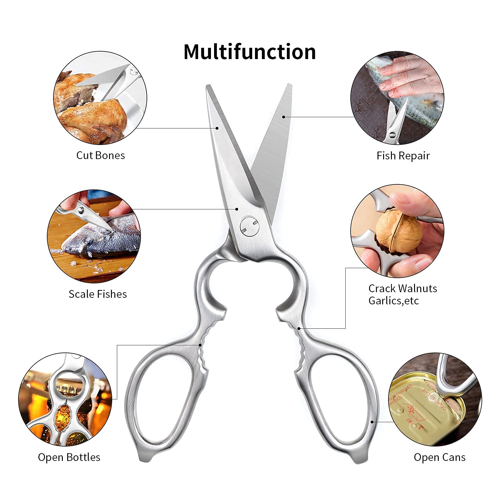 DARK EDGE all-purpose scissors cutting cardboard and packaging