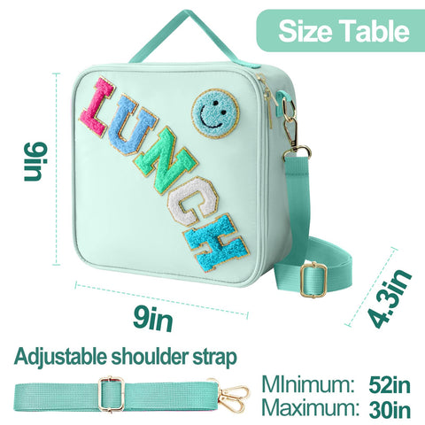 Dark Swan lunchbag with detachable shoulder strap offers versatile carrying options.