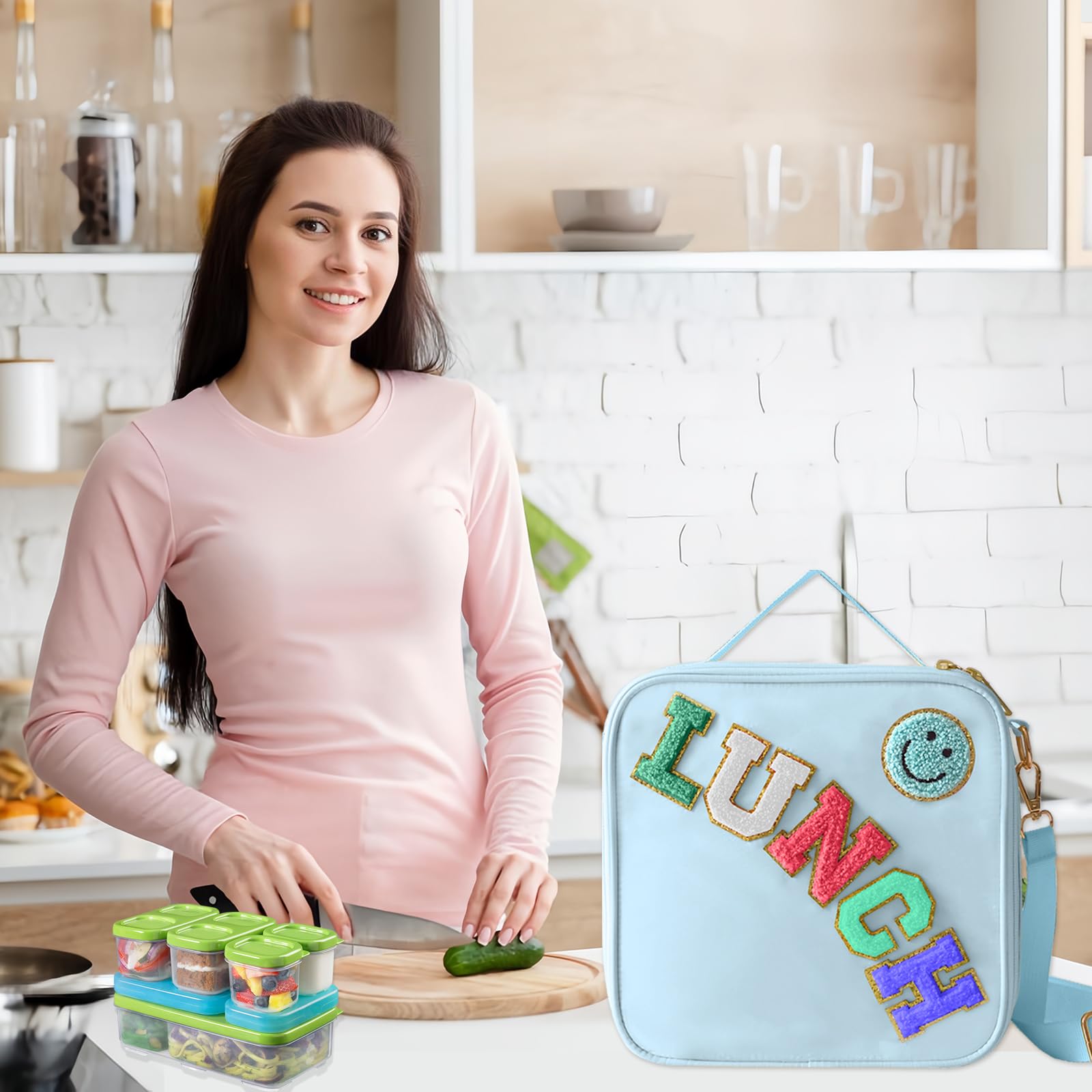 Dark Swan lunch bag with adjustable shoulder strap offers versatile carrying options