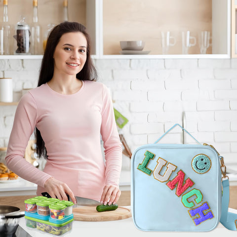 Dark Swan lunch bag with adjustable shoulder strap offers versatile carrying options