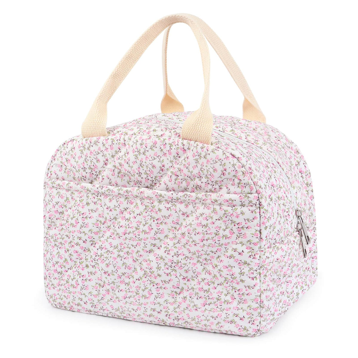 Dark Swan lunch bag showcases a cute floral pattern for stylish daily use.