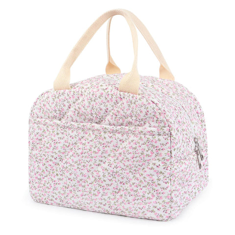 Dark Swan lunch bag showcases a cute floral pattern for stylish daily use.