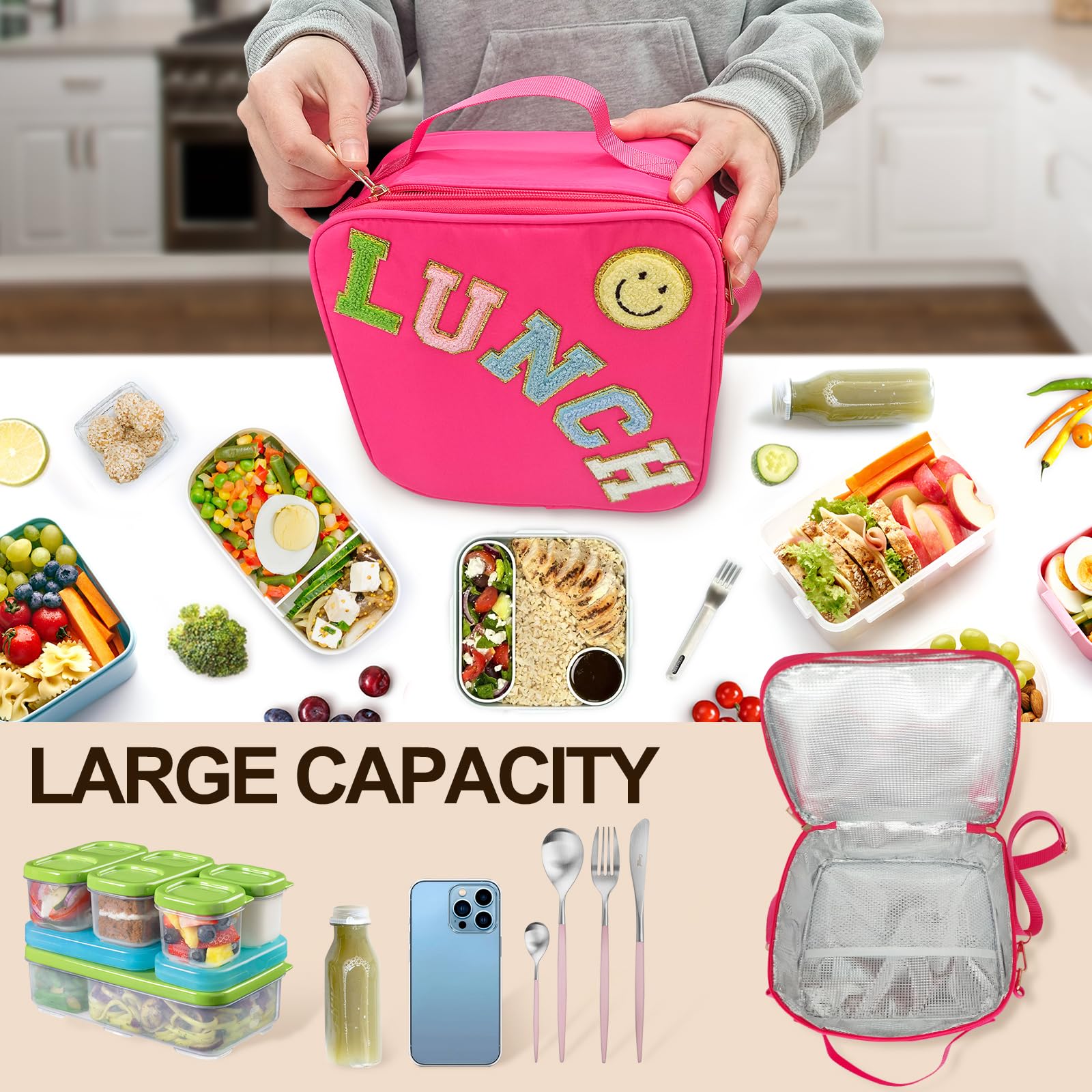 Dark Swan large-capacity bag holds meals, drinks, and snacks