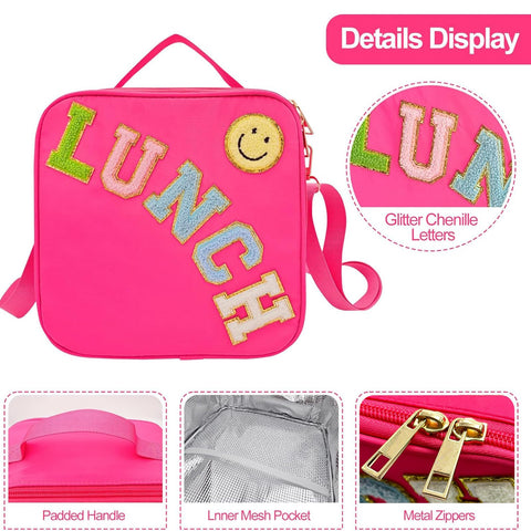 Dark Swan lunch bag with secure zipper closure for travel safety