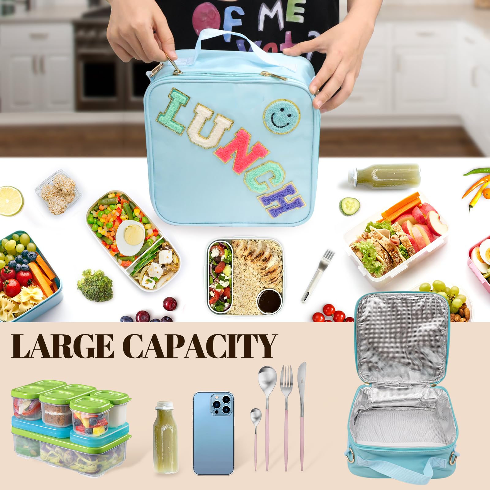 Dark Swan multipurpose lunch bag suitable for grocery, picnic, or cosmetic use