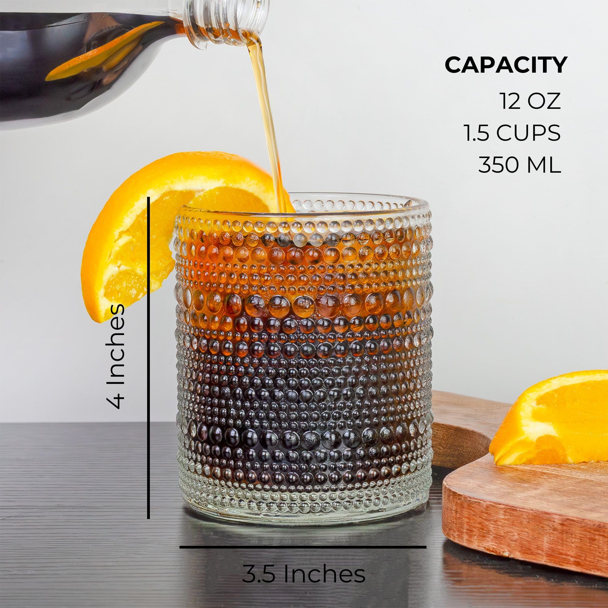 Darware Hobnail candle-jar-ready glass, suitable for decor or votives.