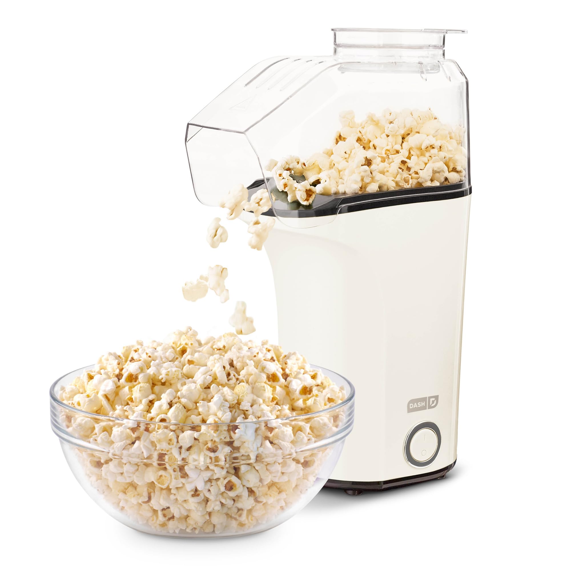 DASH Fresh Pop popcorn maker front view for oil-free snacking