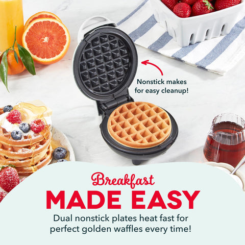 DASH Mini Maker 4-inch cooking surface enables perfect single servings.