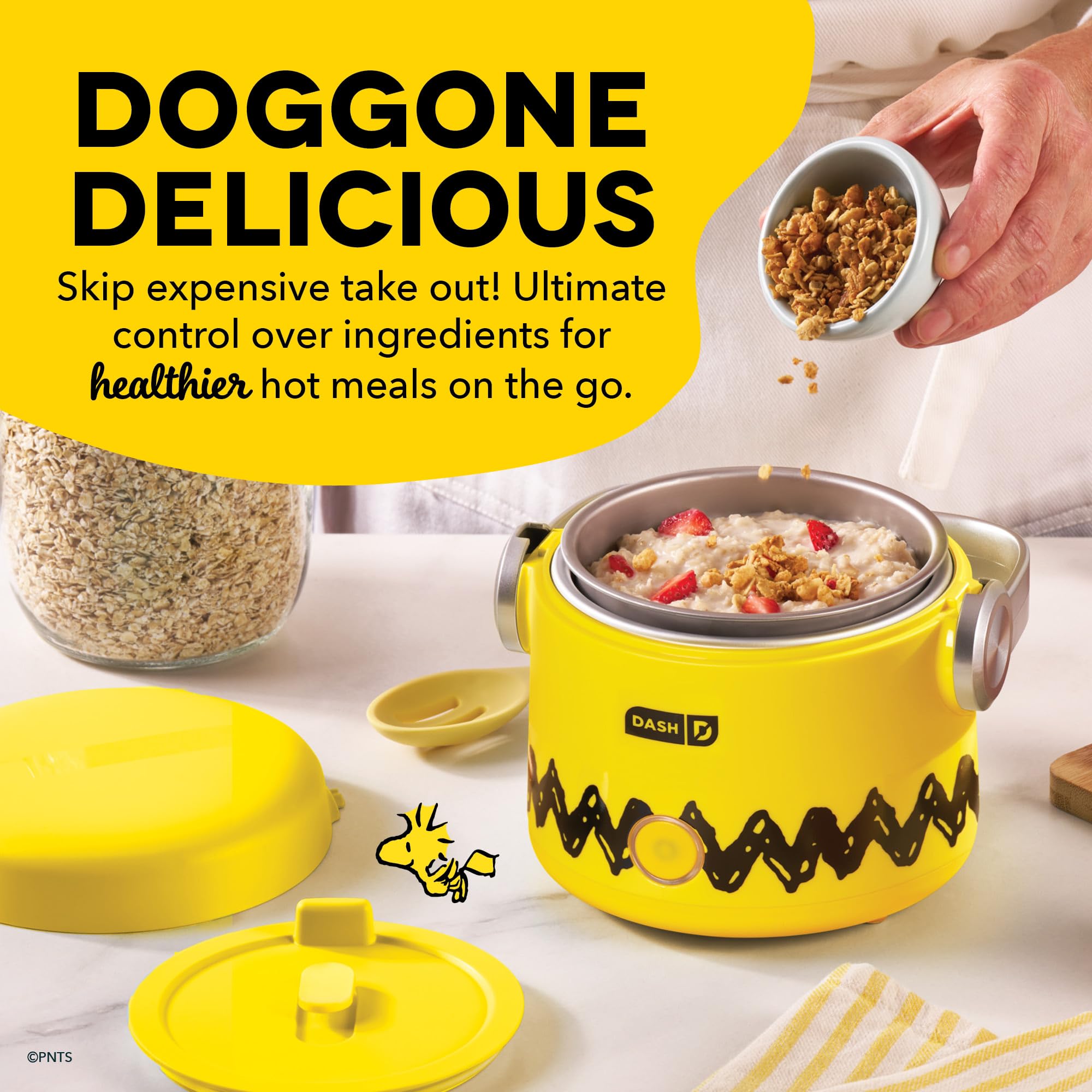 20-ounce capacity fits a personal meal, like soup or leftovers, conveniently in one container.