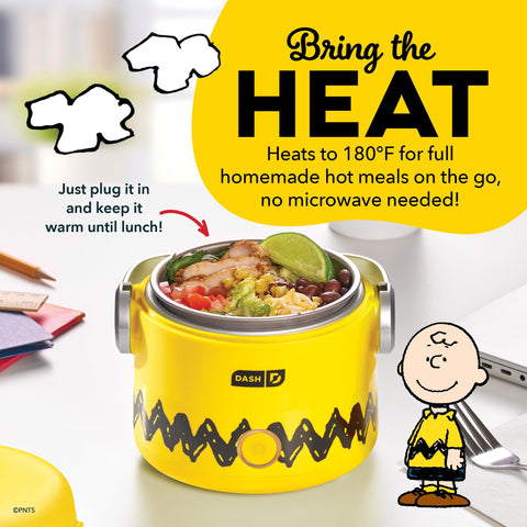 Compact design with easy-carry handle for portable reheating at work, school, or travel.