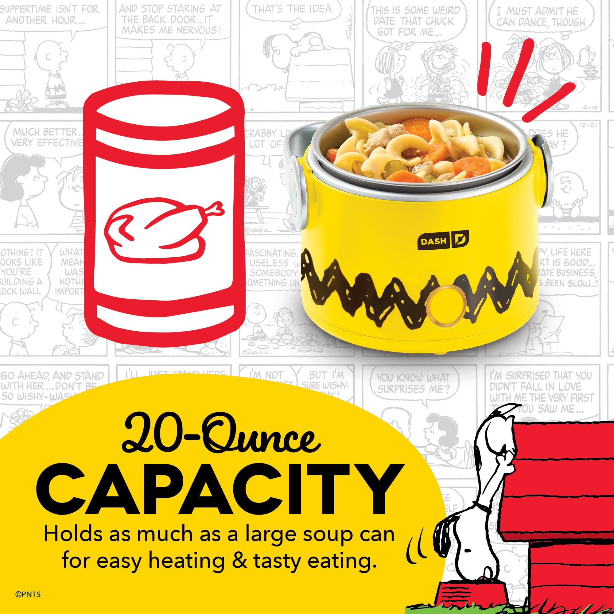 Spill-proof locking lid keeps meals mess-free during transport.