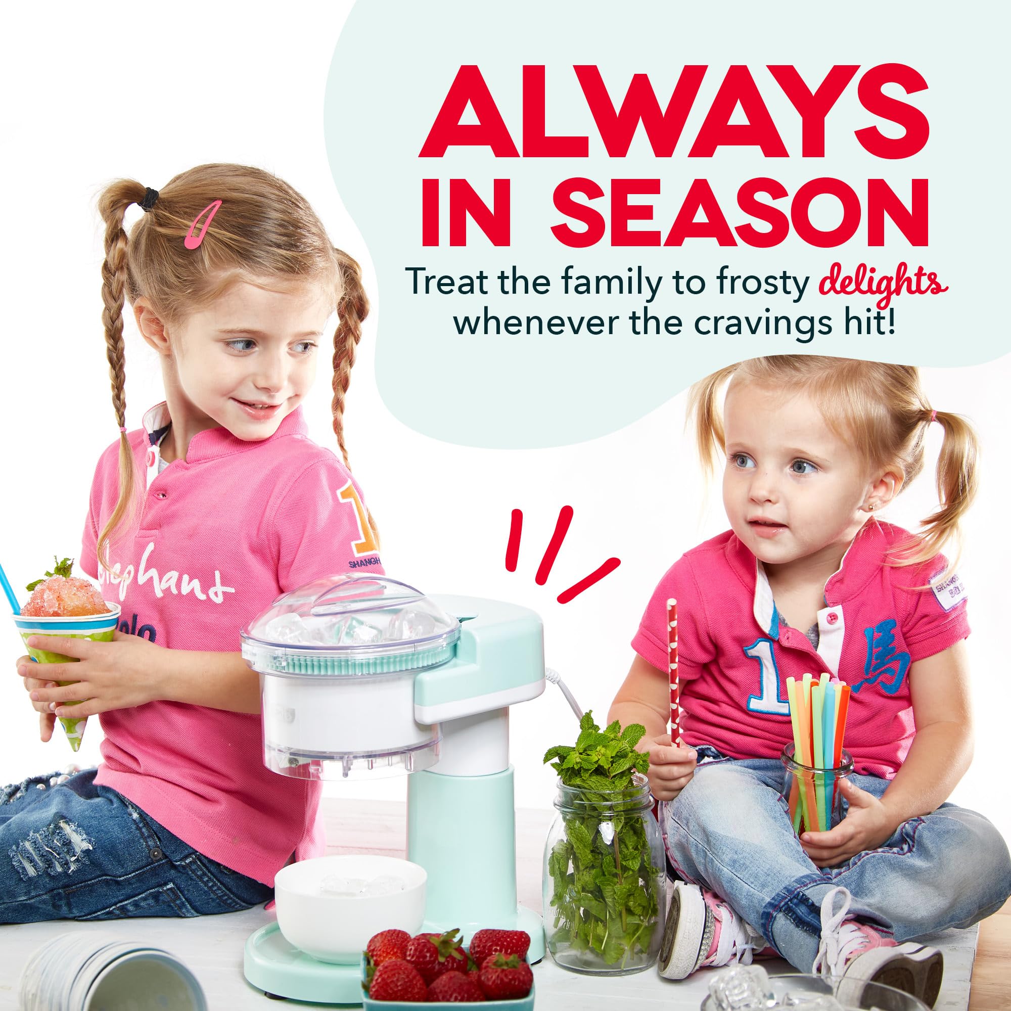 Dash Shaved Ice Maker easy-clean design simplifying after-party cleanup.