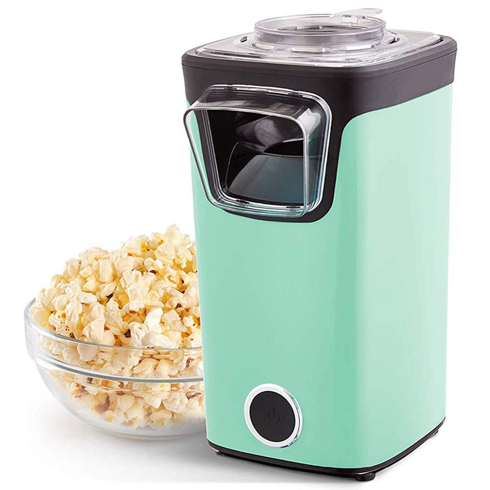 Dash Turbo Pop Popcorn Maker front view for quick, oil-free popcorn at home
